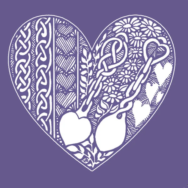 BAB155 Lovespoon Heart Purple Blank