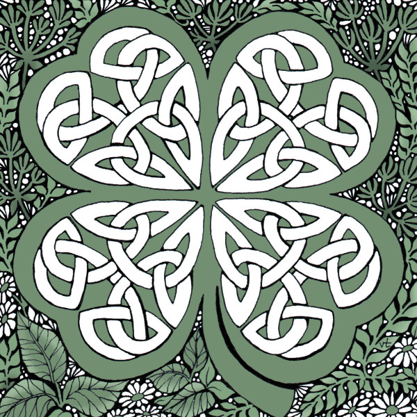 BAB162 Celtic Four Leaf Clover Blank