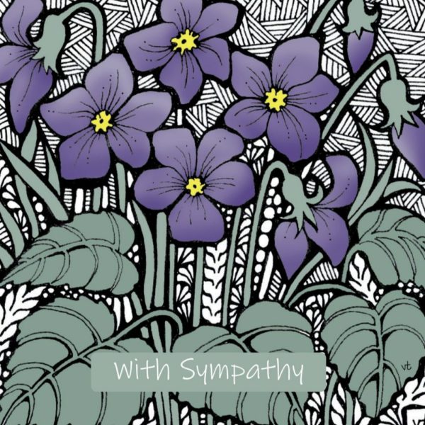 OAB224 With Sympathy Violets