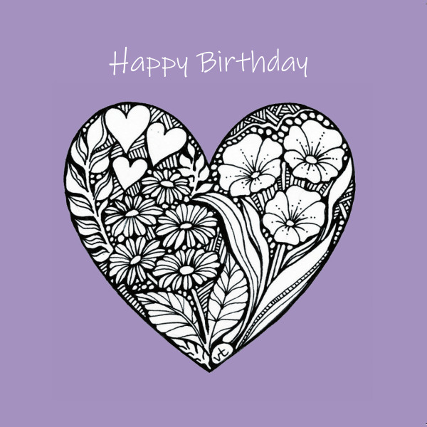 OAB232 Happy Birthday Lilac Heart