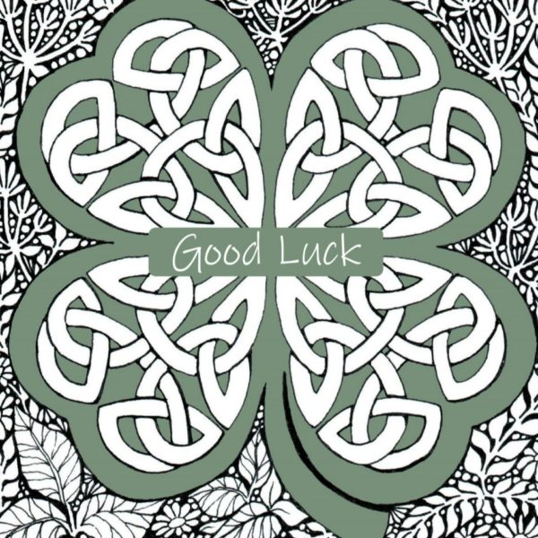 OAB234 Good Luck Celtic Four Leaf Clover