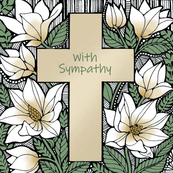OAB320 Sympathy Magnolia Cross