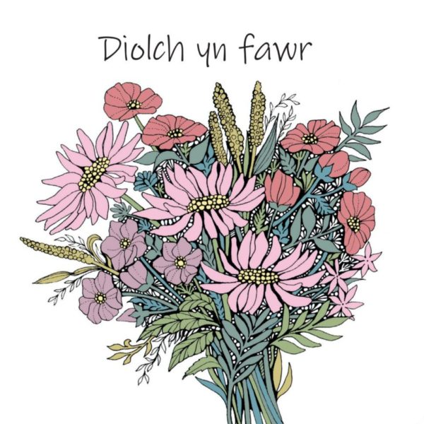 WOAB616 Diolch yn fawr Pink Bouquet (thankyou)
