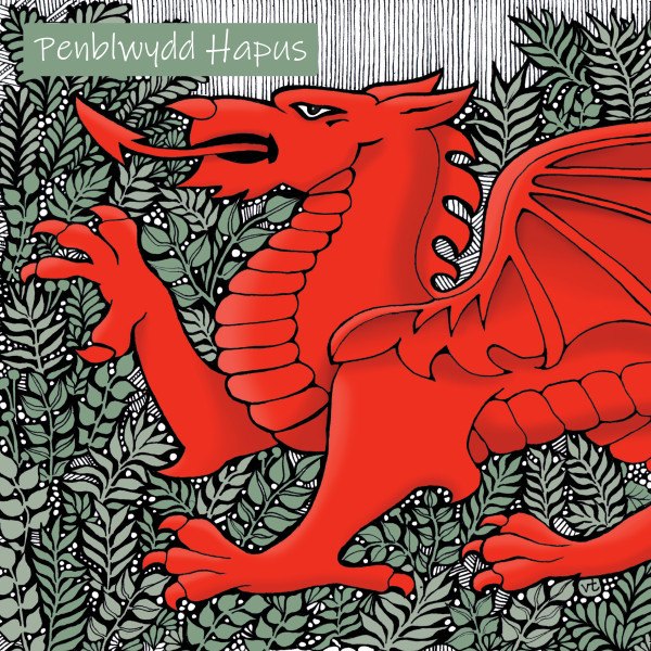 WOAB668 Penblwydd Hapus Rampant Red Dragon