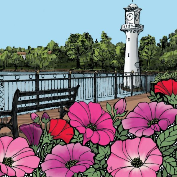 WOAB773 Roath Park Lake Pinks Milltir Sgwar Square Mile