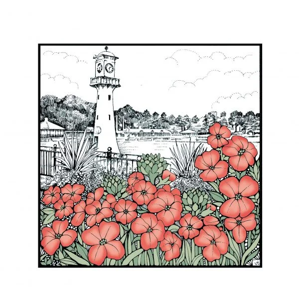 Roath Park - Red Wallflowers - WOAB858