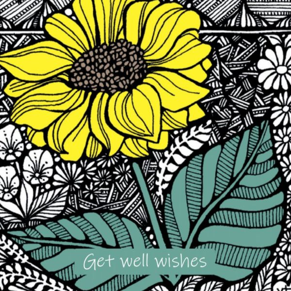 OAB256 Get Well Sunflower