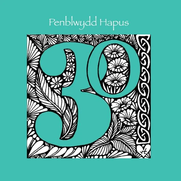 WAAB730 30th Penblwydd Hapus Turquoise floral (happy birthday)
