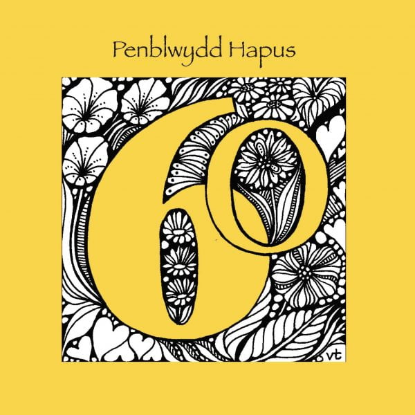WAAB733 60th Penblwydd Hapus Yellow floral (happy birthday)
