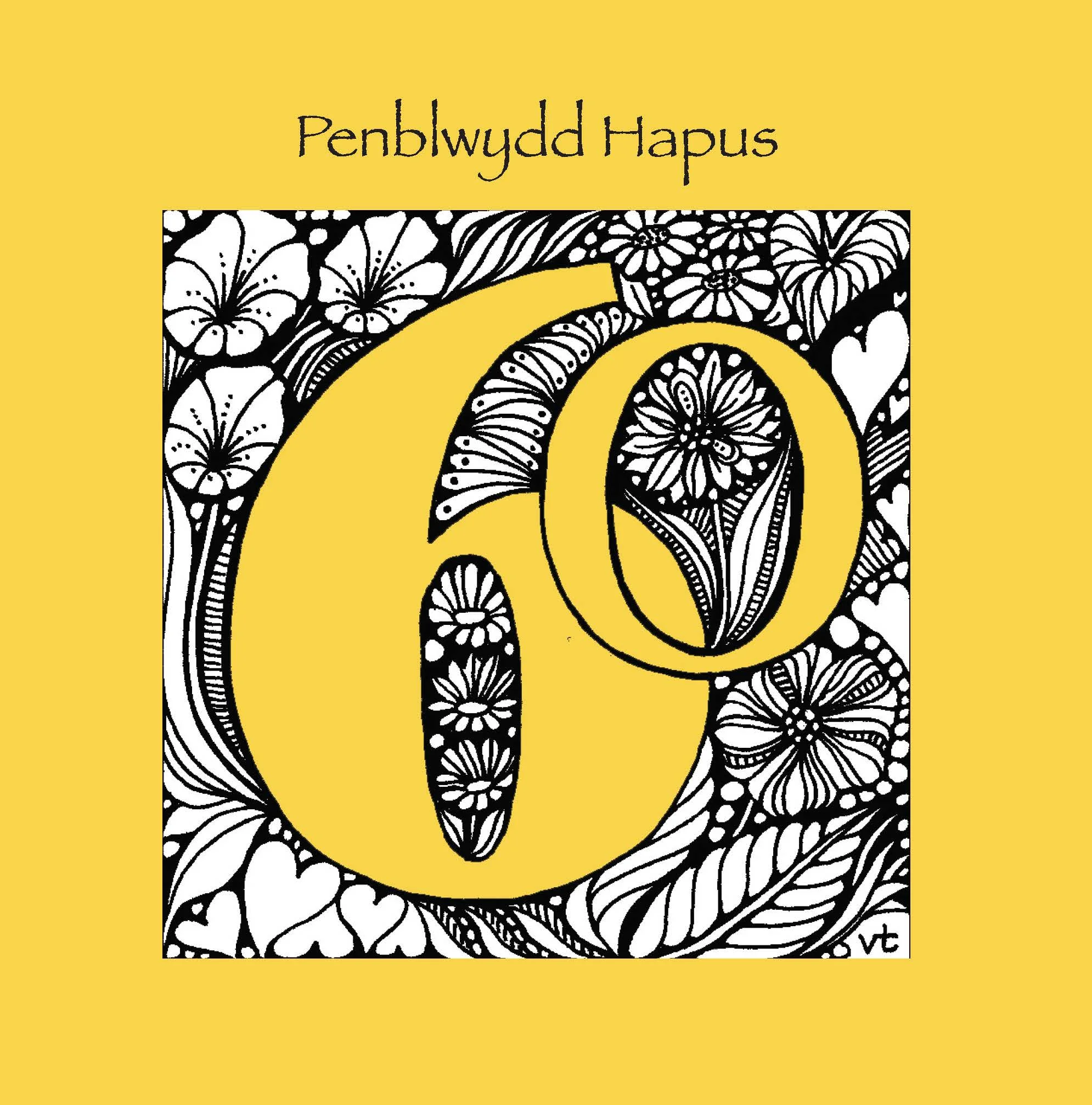 WAAB733 60th Penblwydd Hapus Yellow floral (happy birthday)