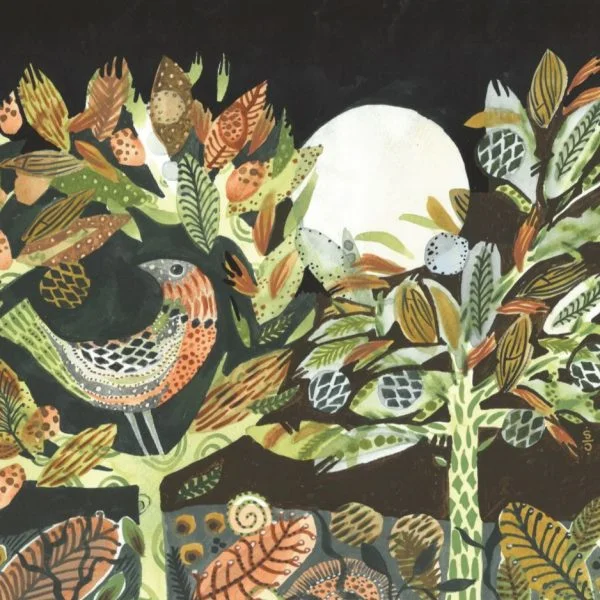 BAB222 Bandra Arts Night Bird Blank