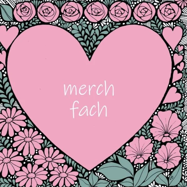 WOAB843 Merch Fach Hearts Pink Flowers (baby girl)