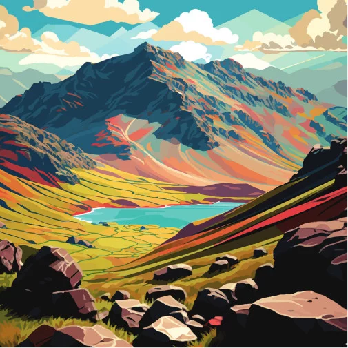 Great Locations Inspired by Scafell Pike The Lake District - BAB286