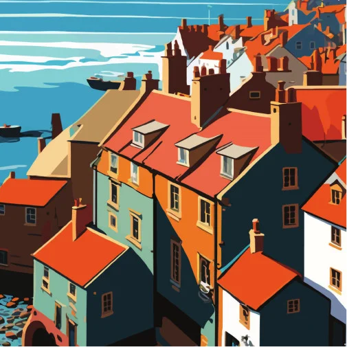 Great Locations Collection  - Inspired by Staithes Yorkshire - BAB295