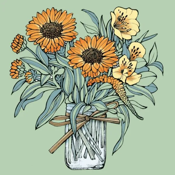 BAB192 Sunflower Jar Blank