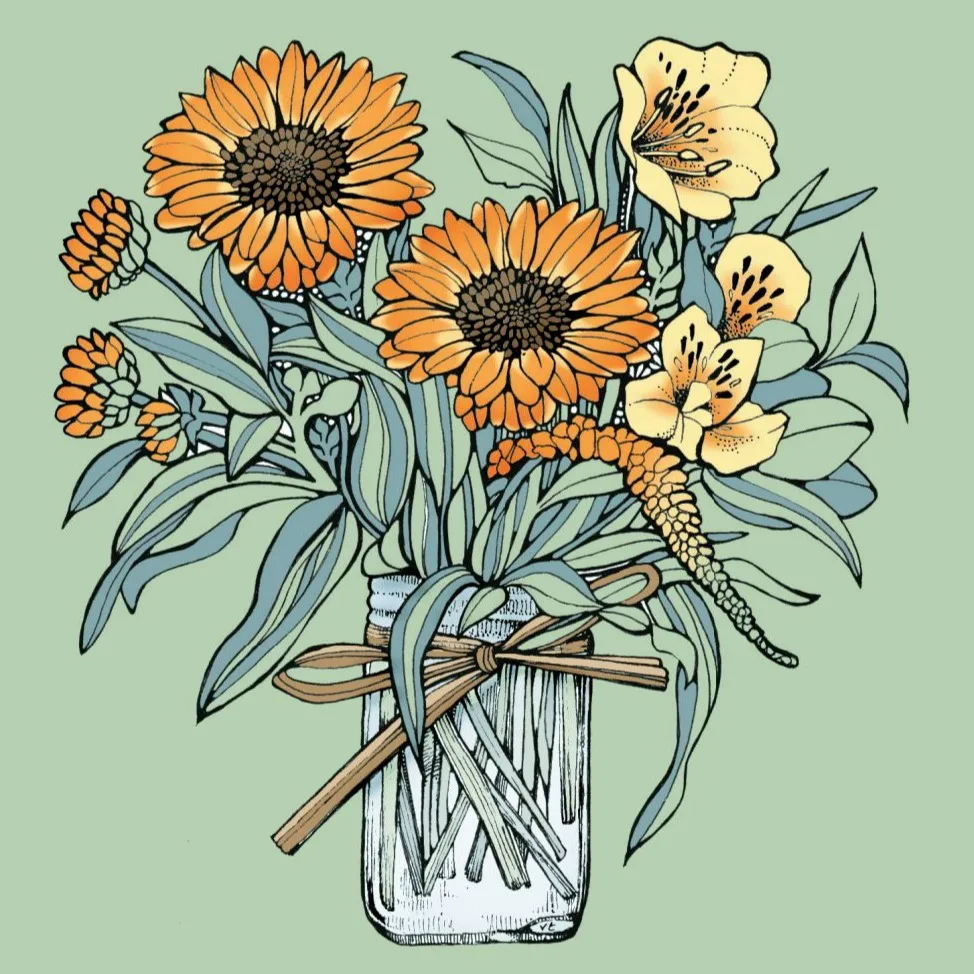 BAB192 Sunflower Jar Blank