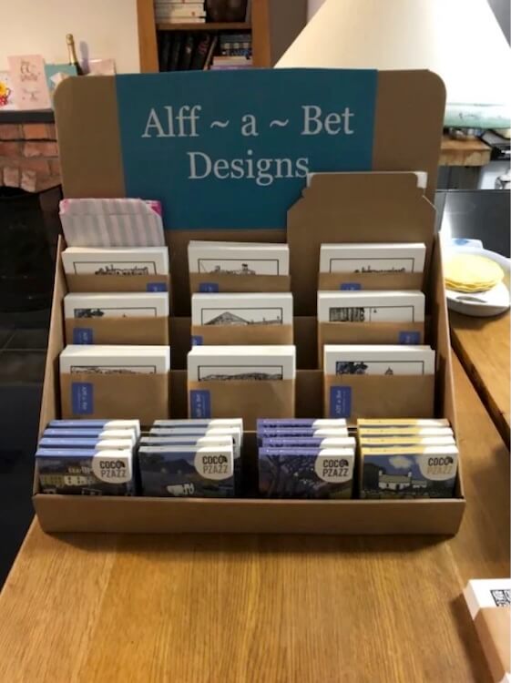 alffabet greetings cards wholesale point of sale display box