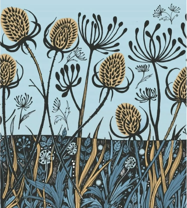 alffabet greetings cards wholesale teasels river illustration card