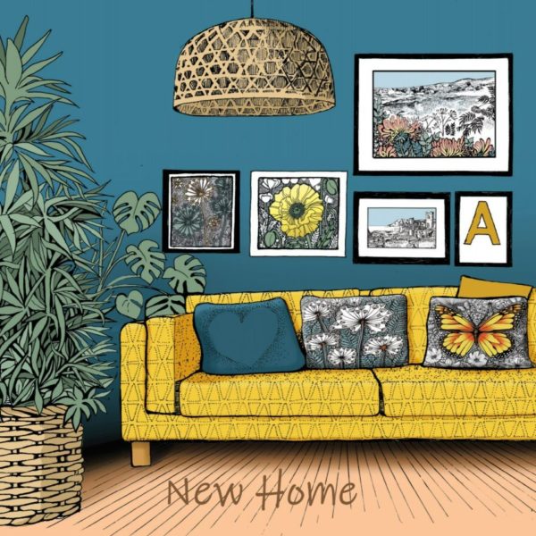 OAB309 New Home Room Yellow Sofa