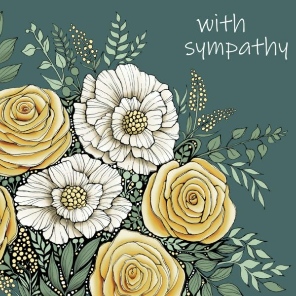 OAB323 With Sympathy Yellow Roses