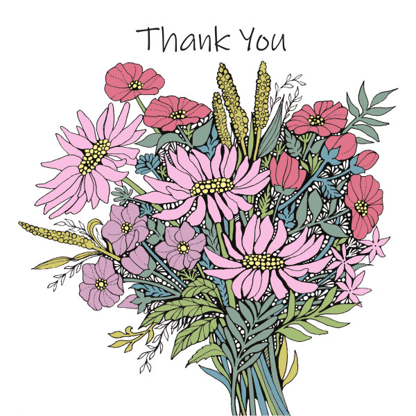 OAB286 Thank You Pink Bouquet